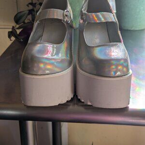 NY EST. L.A. 1984 FUN CHUNKY WEDGE shoes